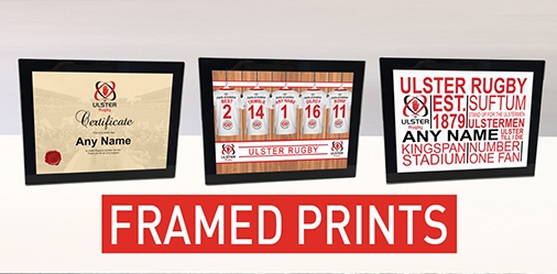 Ulster Rugby Personalised Framed Prints
